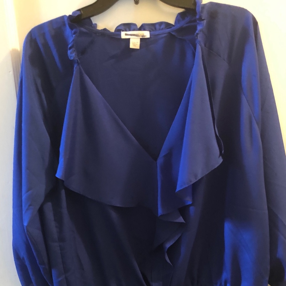 Royal blue blouse